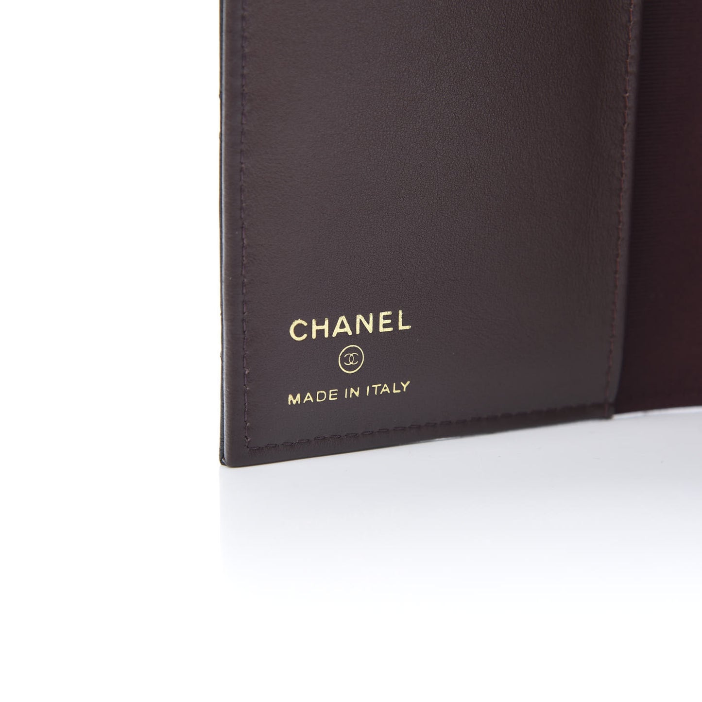 Lambskin Quilted Passport Holder Black