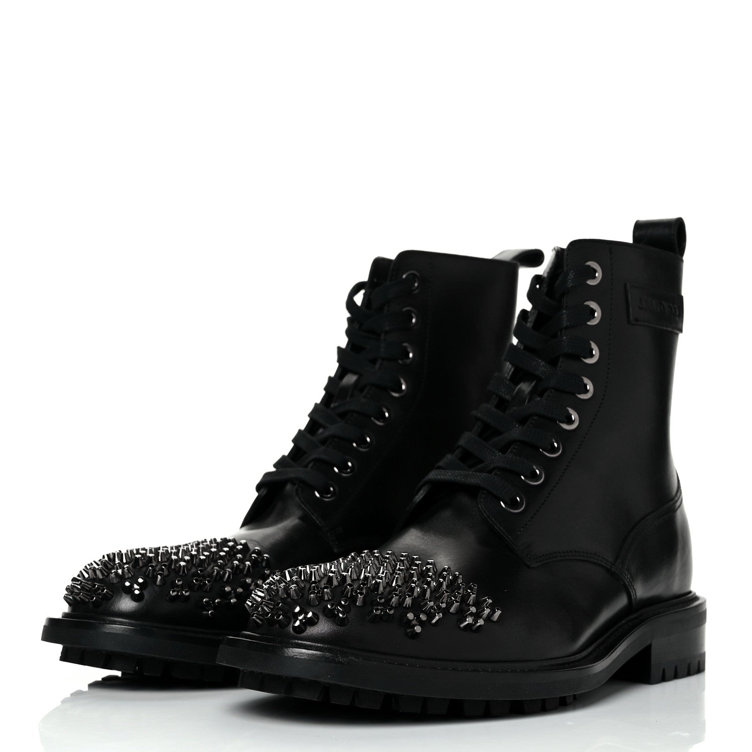 Jimmy Choo Calfskin Studs Mens Turing Ankle Boots 43 Black 3 of 6