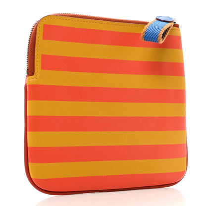 Hermes Swift Couverture Nouvelle Carre Pocket Pouch Rose D'Ete Ambre 3 of 7