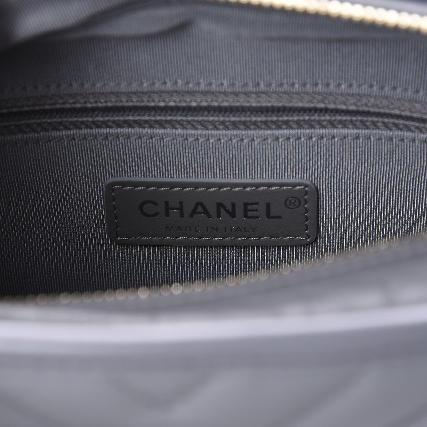 Chanel Aged Calfskin Chevron Quilted Small Gabrielle Hobo Grey 8 of 11