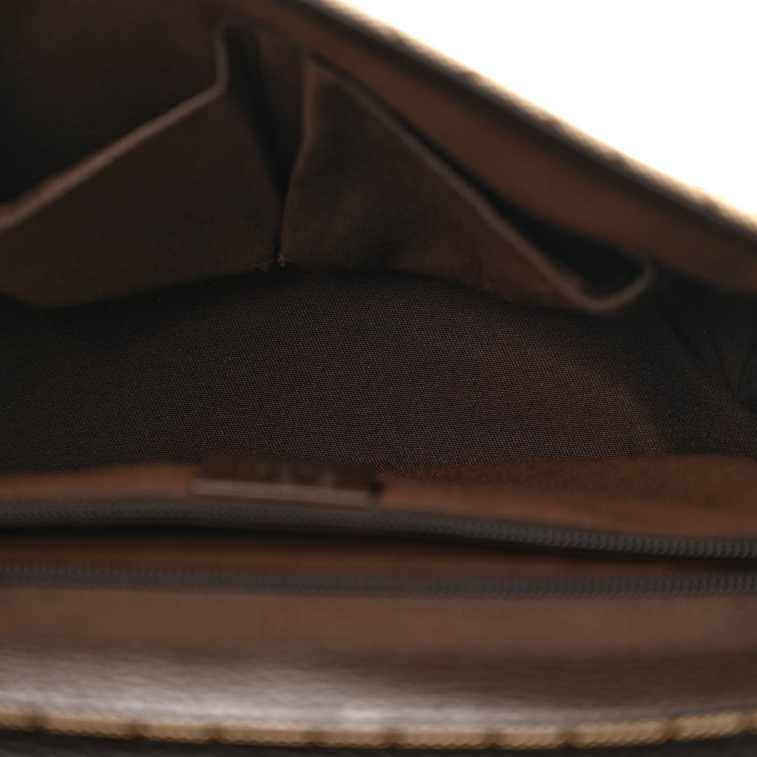 Gucci Monogram Flap Messenger Bag Beige Dark Brown 5 of 13
