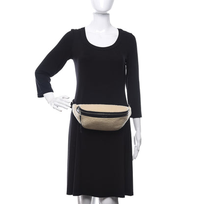 Saint Laurent Shearling Belt Bag Beige 2 of 12
