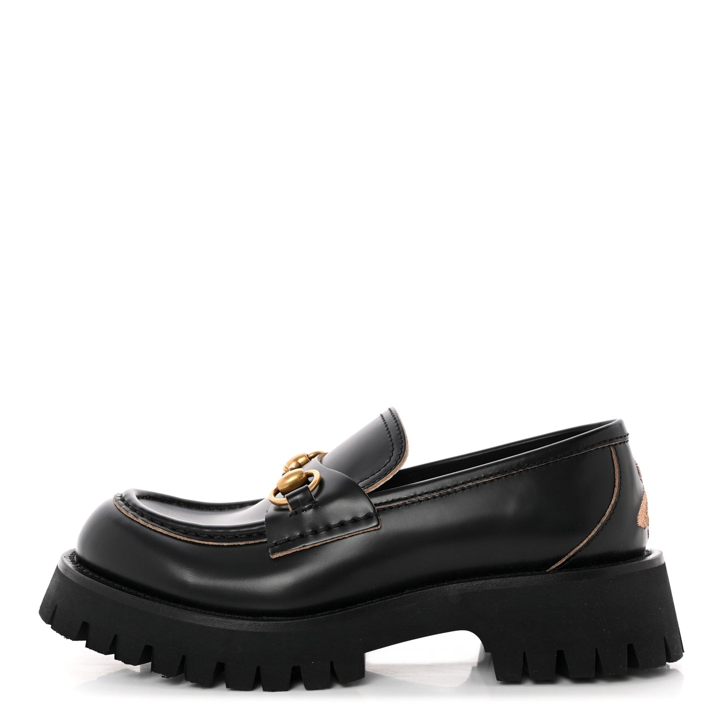 Cordovan Lux Womens Harald Horsebit 25mm Platform Loafers 37 Black