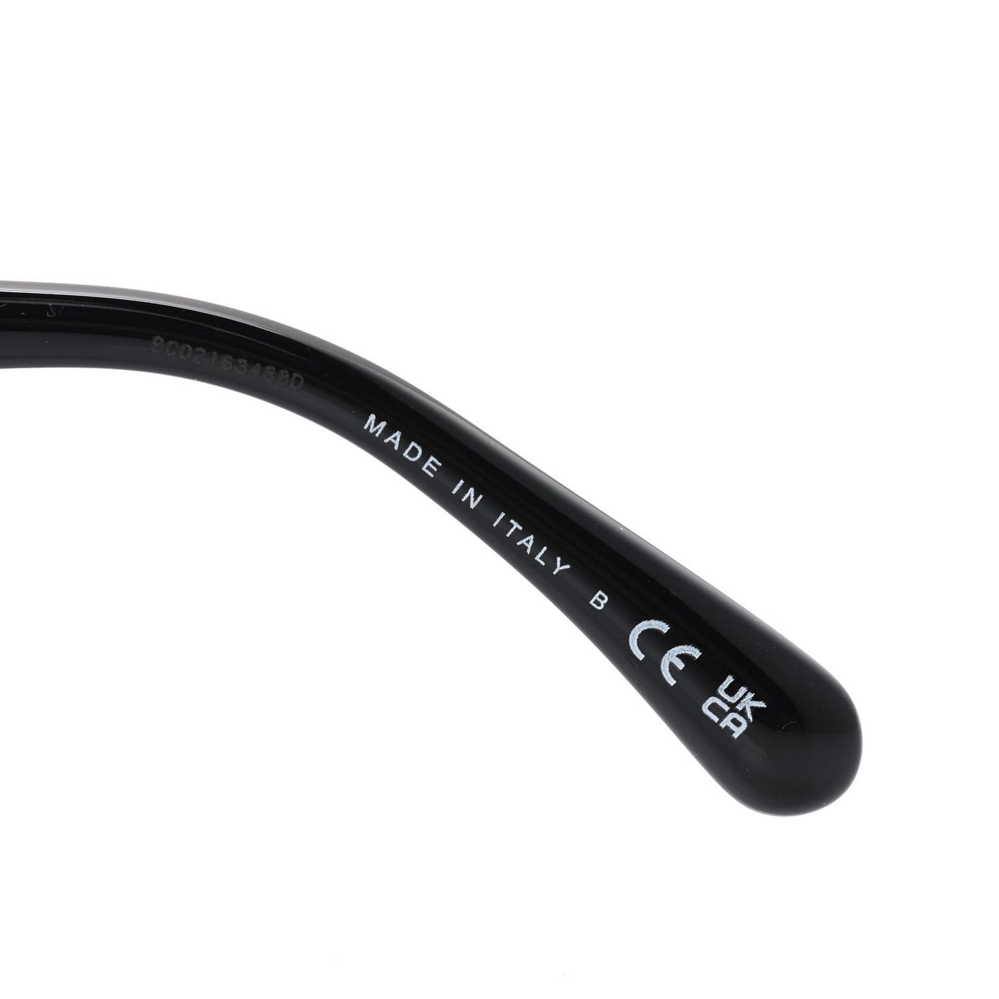 Acetate Strass Square Sunglasses 5422-B Black White