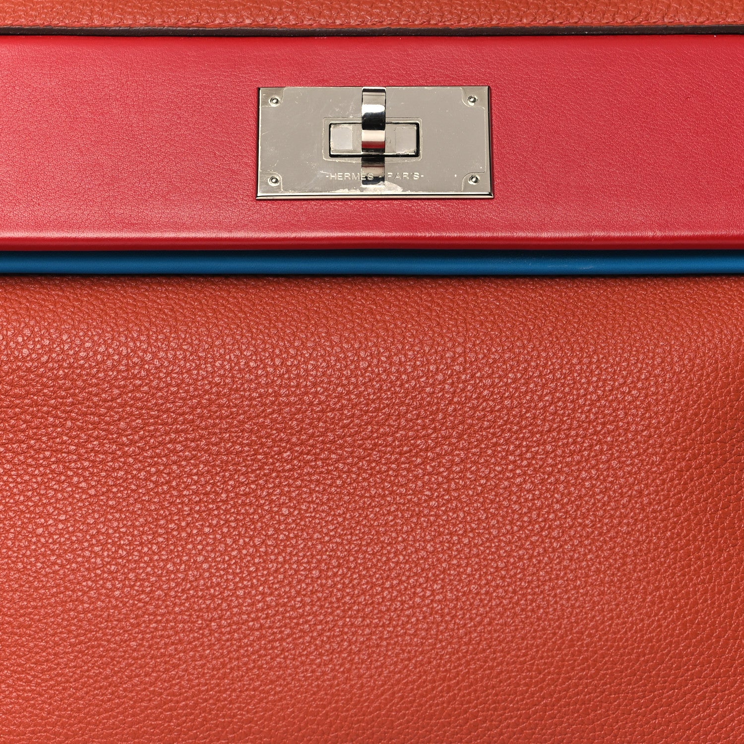 Hermes Evercolor Swift 24/24 29 Brique Rouge H Rouge Piment Bleu Frida 8 of 11