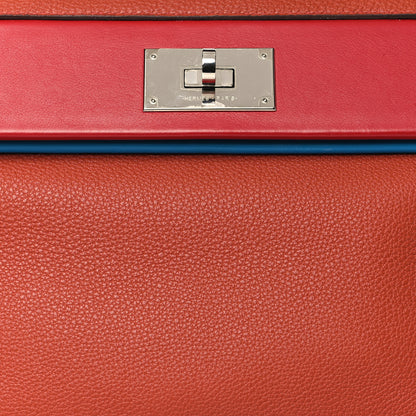 Hermes Evercolor Swift 24/24 29 Brique Rouge H Rouge Piment Bleu Frida 8 of 11