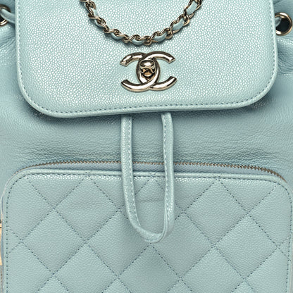 Chanel Caviar Quilted Business Affinity Backpack Light Blue 8 of 12