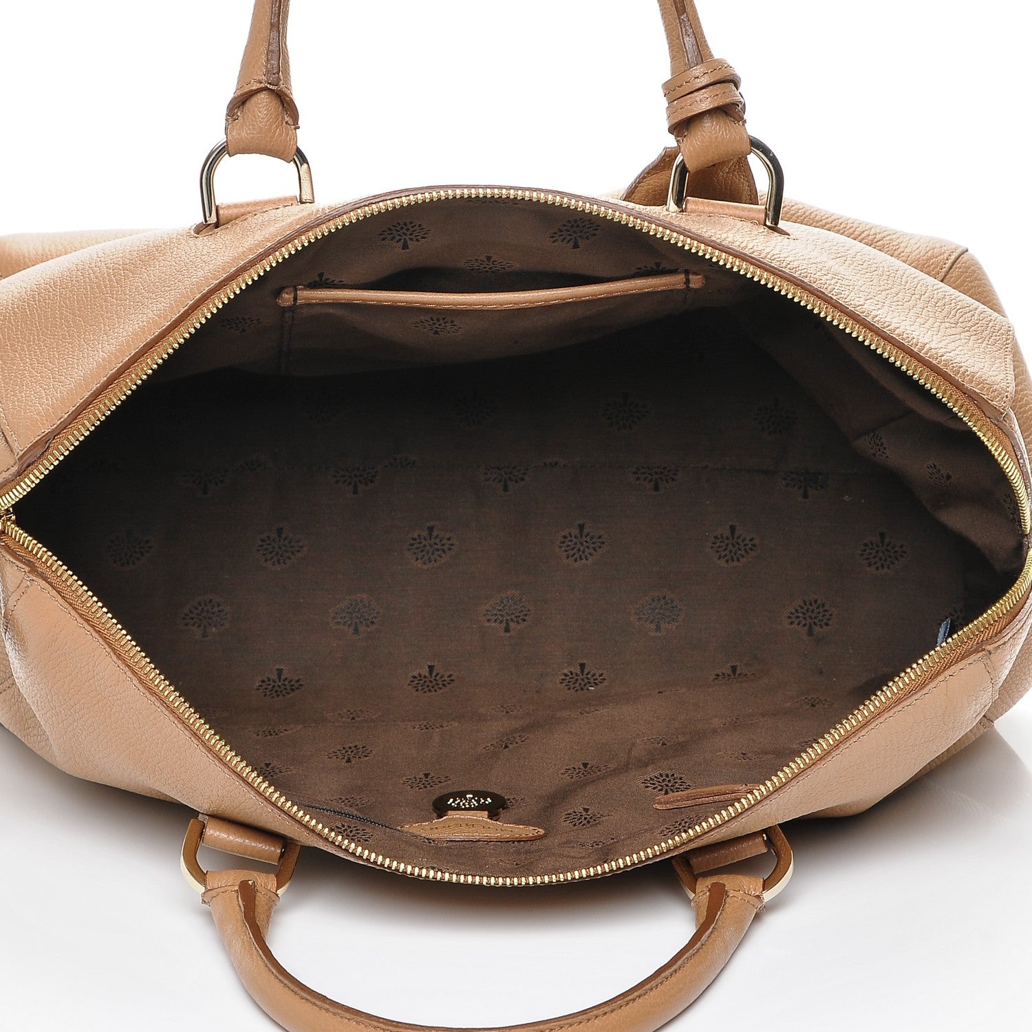 Mulberry Glossy Goatskin Medium Del Rey Satchel Fudge 5 of 8