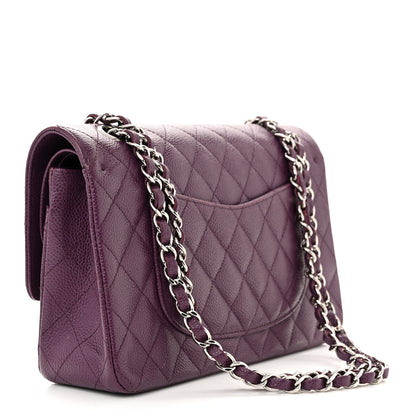 Chanel Caviar Quilted Medium Double Flap Purple 2 of 10