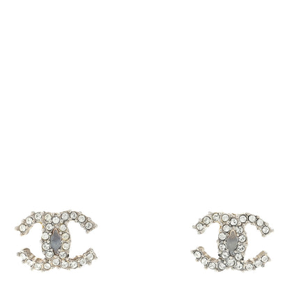 Chanel Crystal Mini CC Earrings Silver 1 of 4
