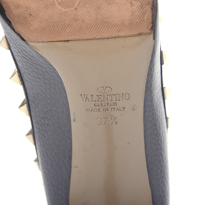 Valentino Garavani Pebbled Calfskin Rockstud 85mm Pumps 37.5 Light Stone 9 of 9