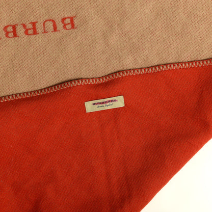 Burberry Cashmere Logo Triangle Fringe Cape Scarf Scarf Camel Red 2 of 4