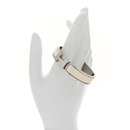 Hermes Enamel Narrow Clic Clac H Bracelet PM White 2 of 4