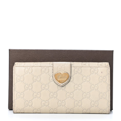 Gucci Guccissima Heart Continental Wallet Off White 9 of 11