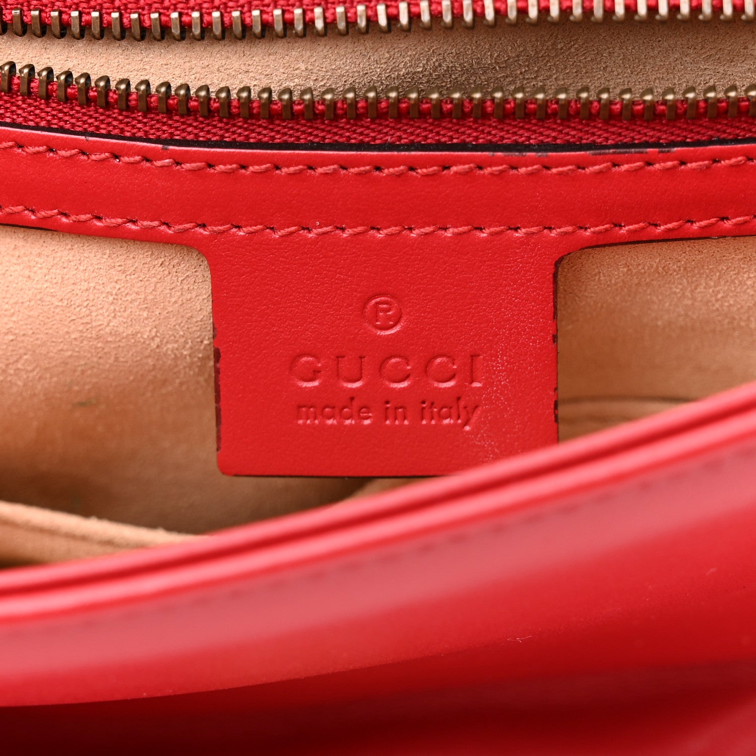 Gucci Calfskin Matelasse Small GG Marmont Top Handle Shoulder Bag Hibiscus Red 6 of 9