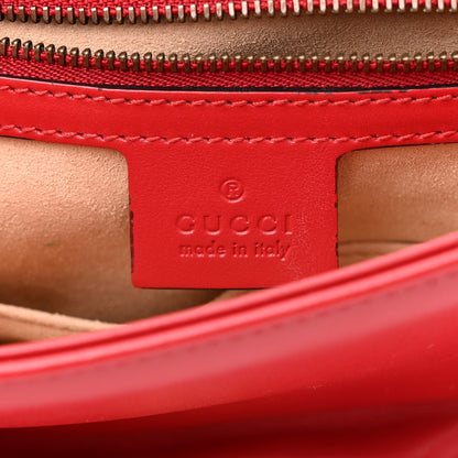 Gucci Calfskin Matelasse Small GG Marmont Top Handle Shoulder Bag Hibiscus Red 6 of 9