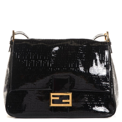 Fendi Patent FF Embossed Forever Mama Baguette Black 1 of 9