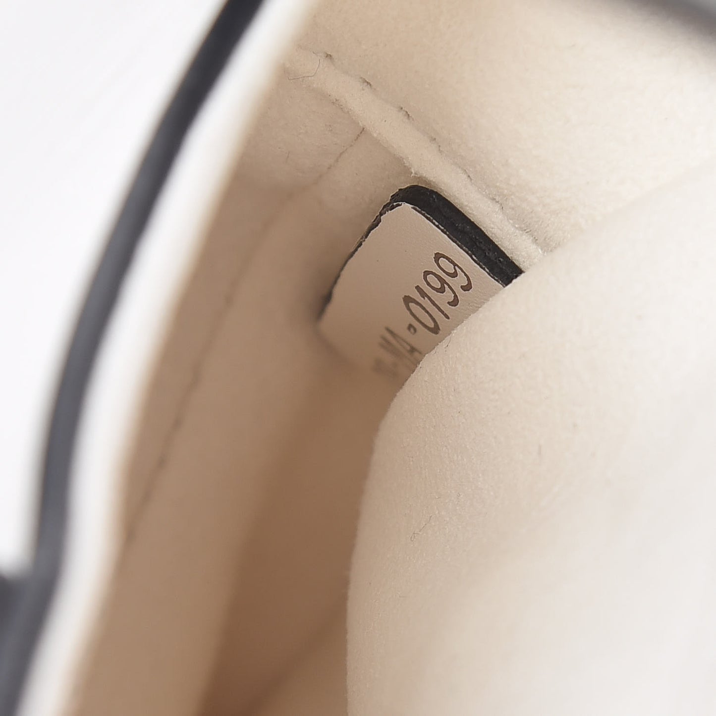 Grained Calfskin Mini Saddle Bag White