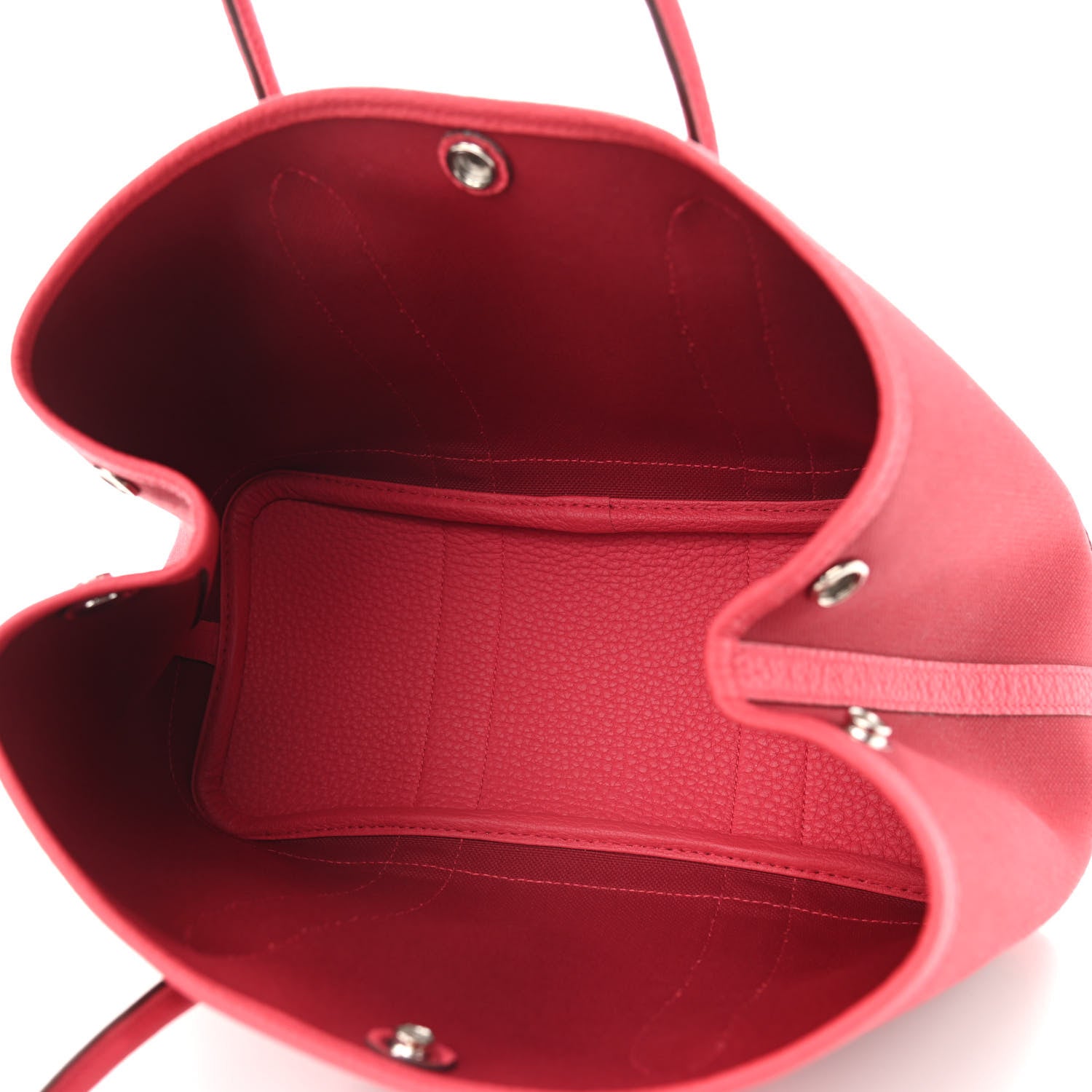 Hermes Toile Militaire Vache Country Garden Party Tote 30 Rouge Grenant Bougainvillea 5 of 17