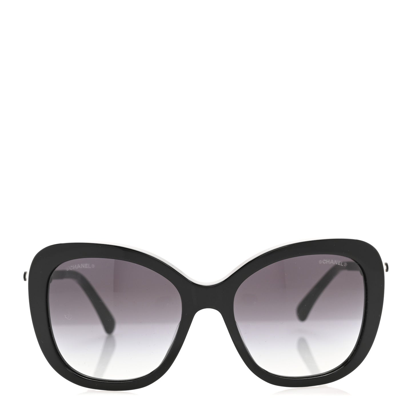 Acetate Polarized Butterfly Winter Pearl Sunglasses 5339-H-A Black