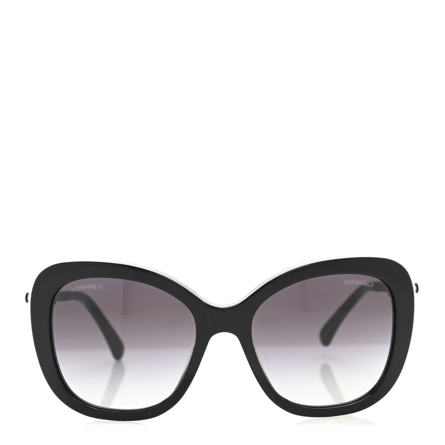 Chanel Acetate Polarized Butterfly Winter Pearl Sunglasses 5339-H-A Black 2 of 8