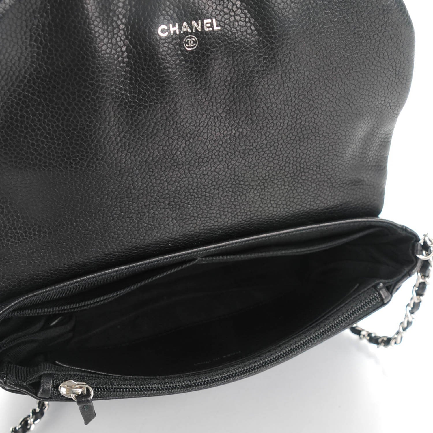 Chanel Caviar Half Moon Wallet On Chain WOC Black 5 of 8