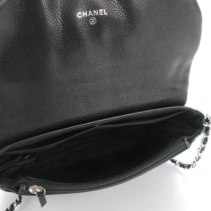 Chanel Caviar Half Moon Wallet On Chain WOC Black 5 of 8