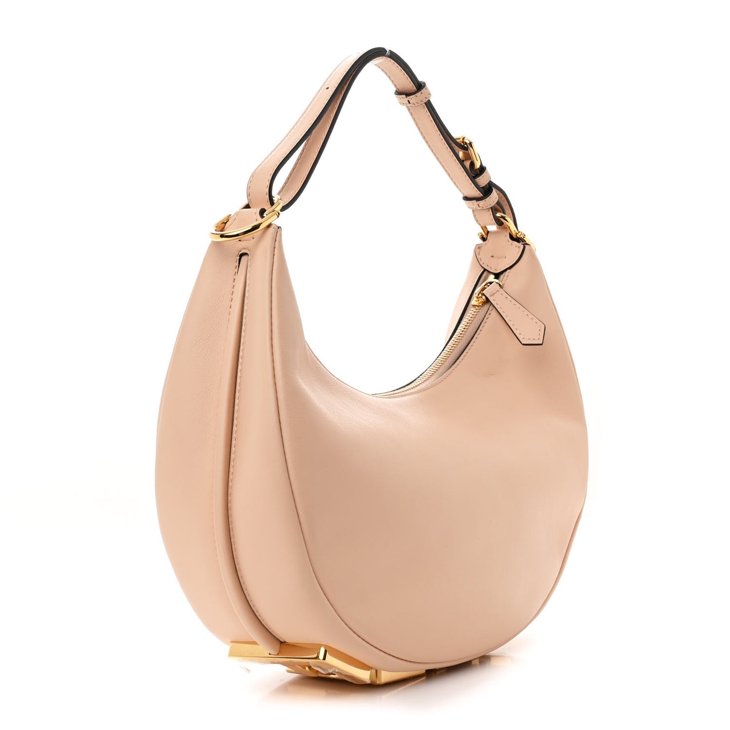 Vitello Grace Matte Small Fendigraphy Hobo Bag Light Rose