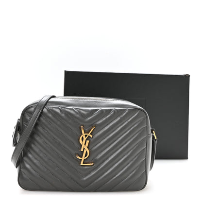 Saint Laurent Calfskin Matelasse Monogram Lou Camera Bag Storm 11 of 11
