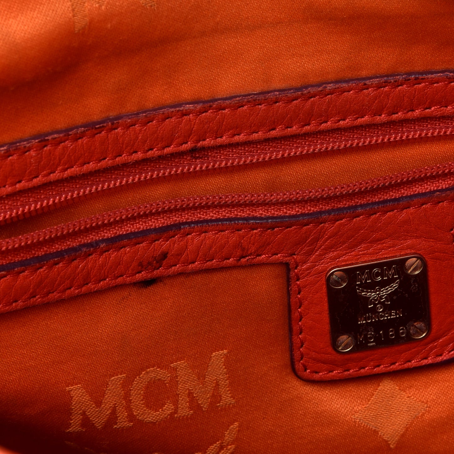 Calfskin Ottomar Monogram Tote Orange