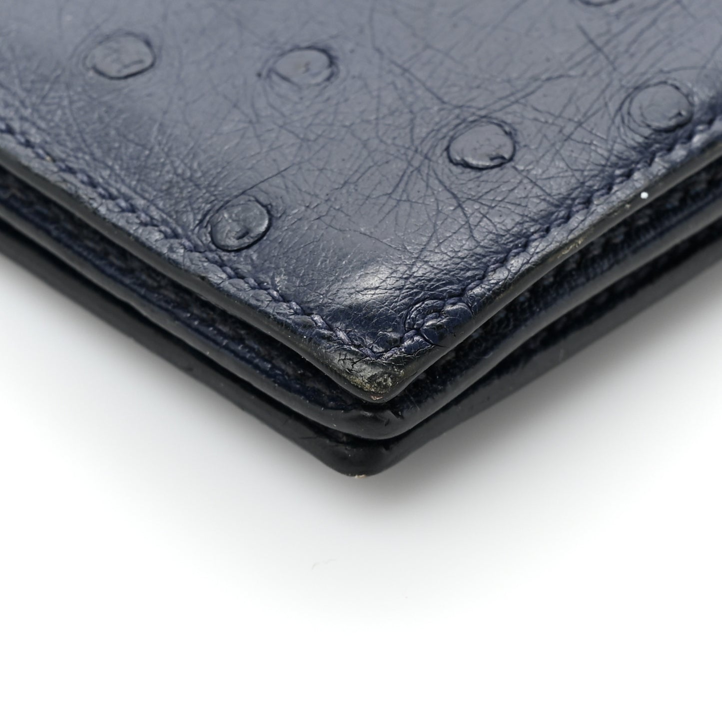 Ostrich Bearn Wallet Bleu Iris