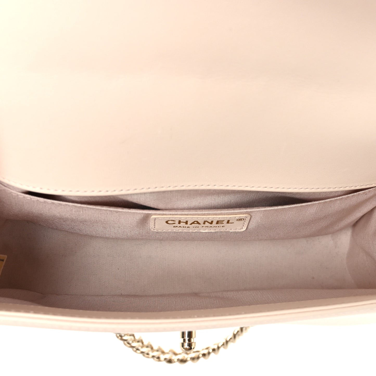 Lambskin Quilted Medium Boy Flap Light Pink