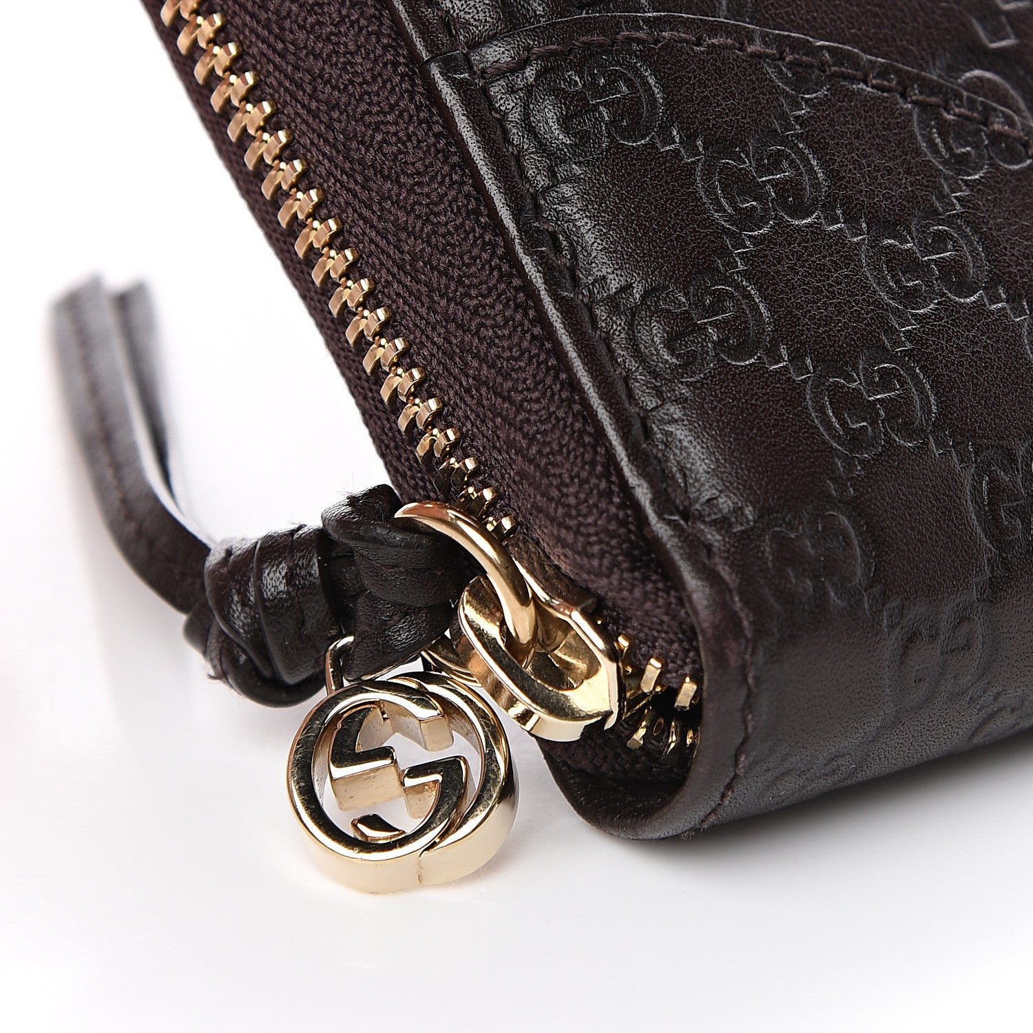 Gucci Guccissima Signature Microguccissima Bree Zip Around Wallet Chocolate 7 of 8