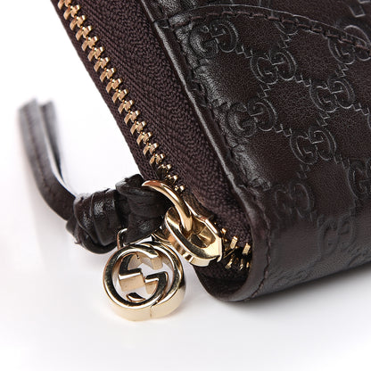 Gucci Guccissima Signature Microguccissima Bree Zip Around Wallet Chocolate 7 of 8