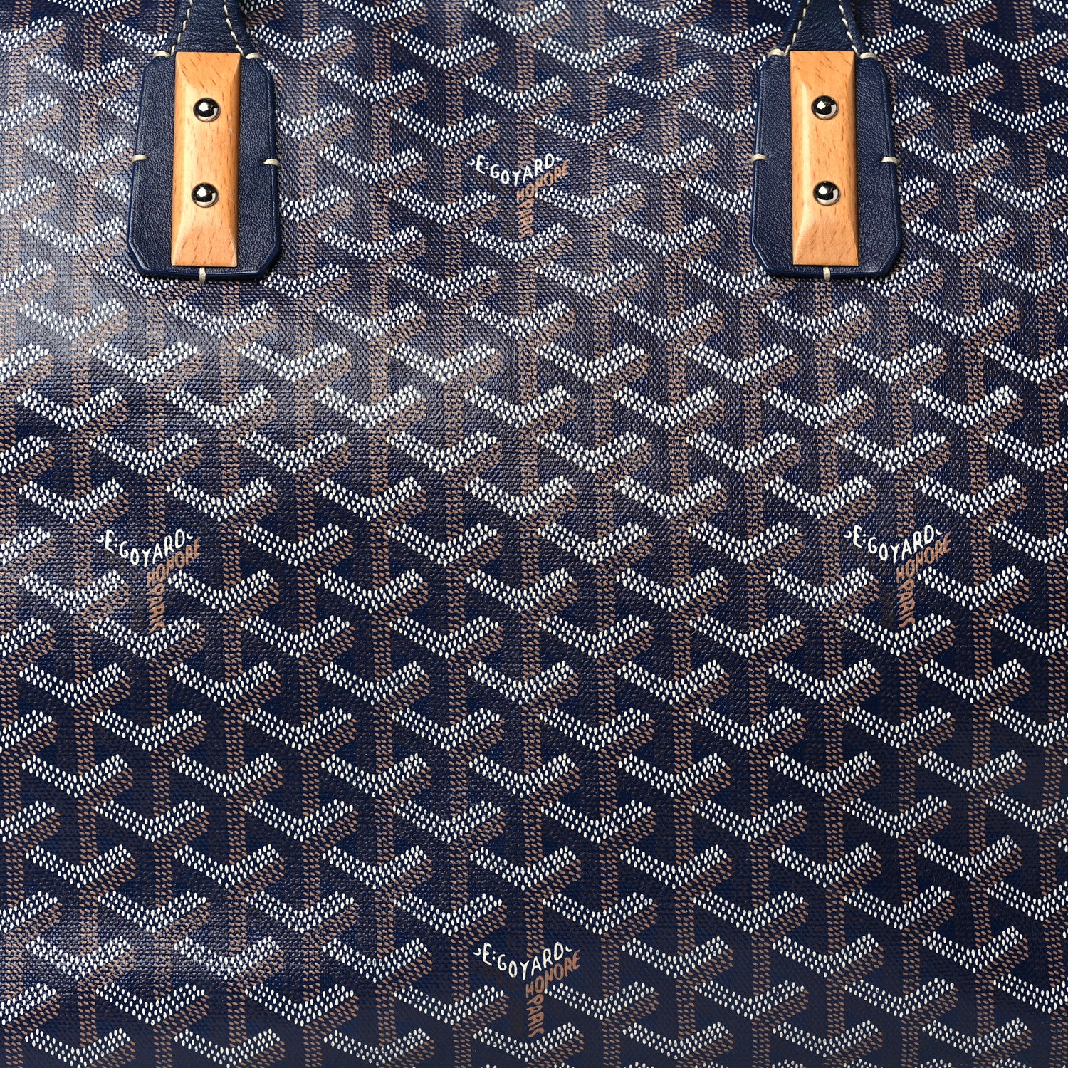Goyard Goyardine Marquises Tote Navy 12 of 17