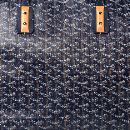 Goyard Goyardine Marquises Tote Navy 12 of 17