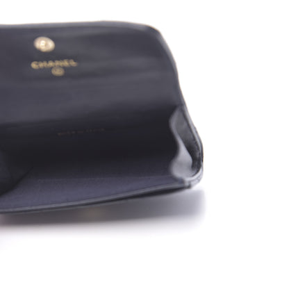 Chanel Lambskin Quilted Flap Card Holder Navy 5 of 10