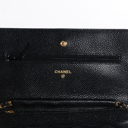 Chanel Caviar Quilted Wallet On Chain WOC Black 6 of 9