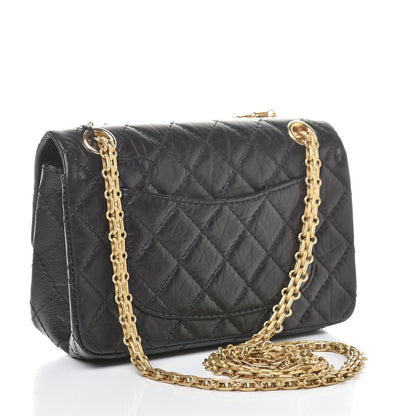 Chanel Aged Calfskin Quilted 2.55 Reissue Mini Flap Black 3 of 13