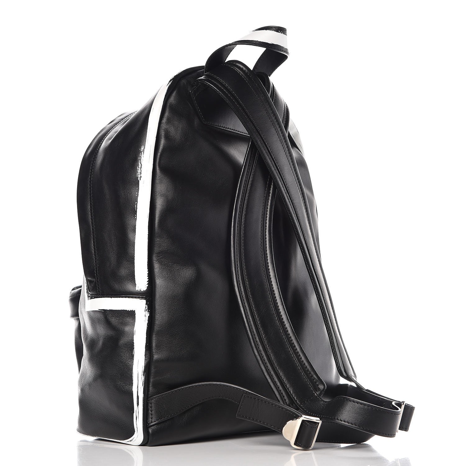 Givenchy Smooth Calfskin Graffiti Paint Logo Backpack Black 3 of 8