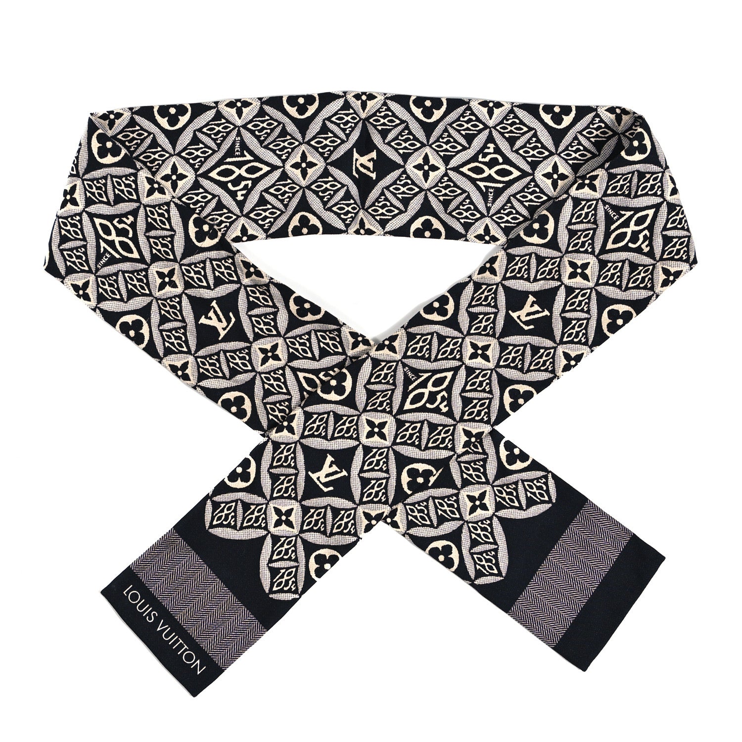 Louis Vuitton Silk Since 1854 Bandeau Gris 1 of 3