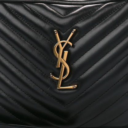 Saint Laurent Calfskin Matelasse Monogram Lou Camera Bag Black 8 of 11