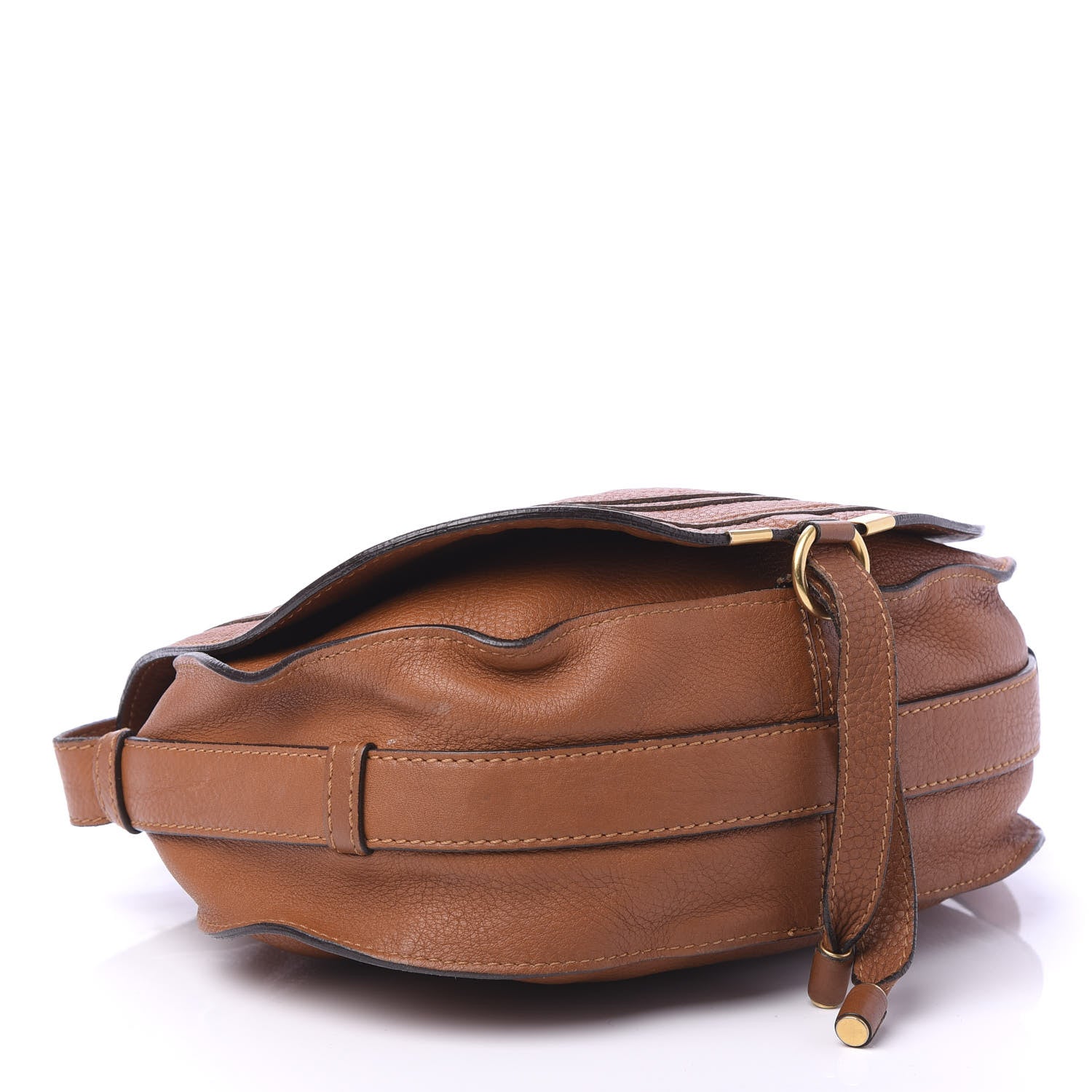 Chloe Calfskin Medium Marcie Round Crossbody Bag Tan 4 of 9