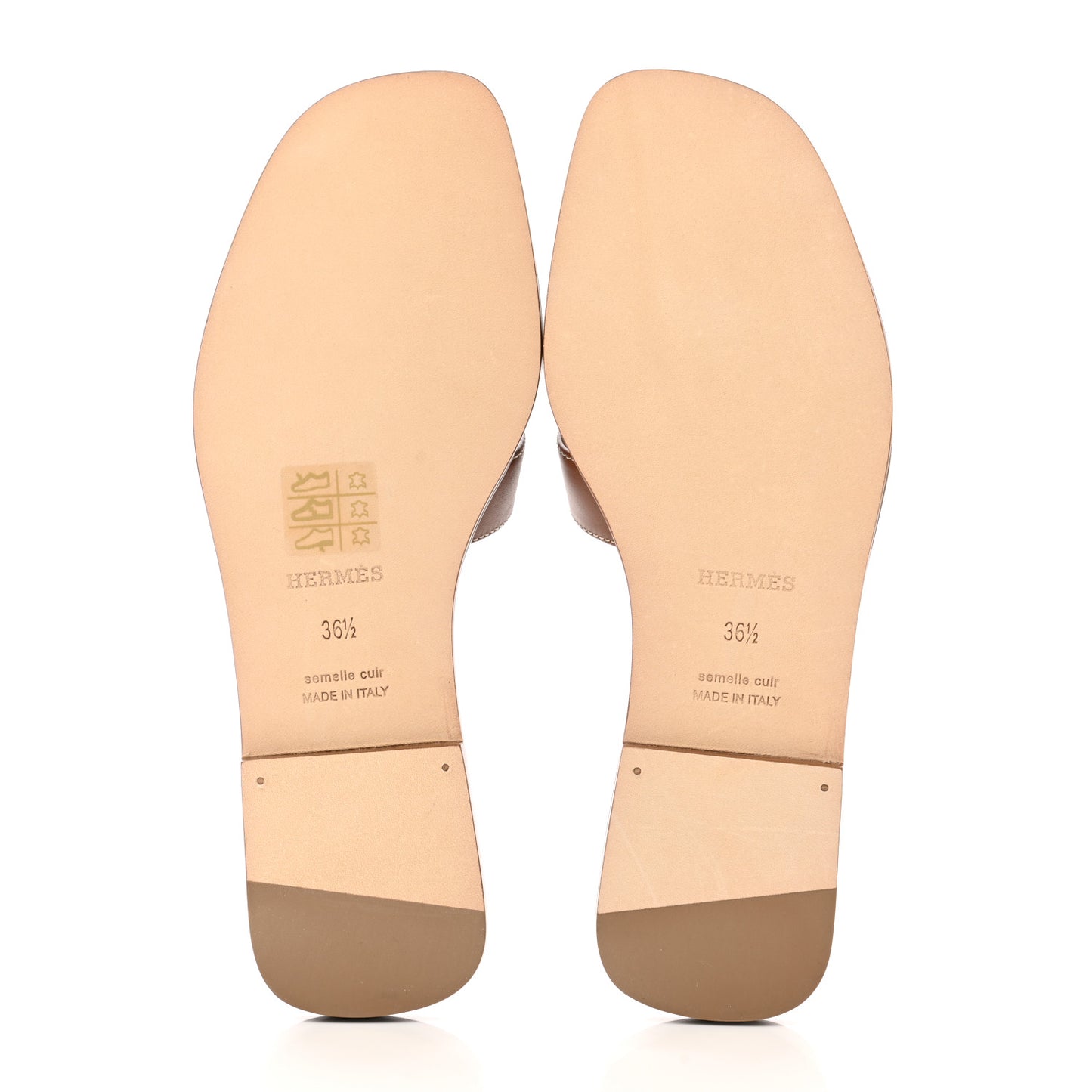 Box Calfskin Oran Sandals 36.5 Gold