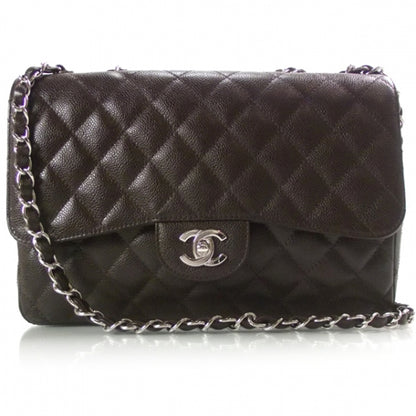 Chanel Caviar Jumbo Flap Dark Brown 1 of 14