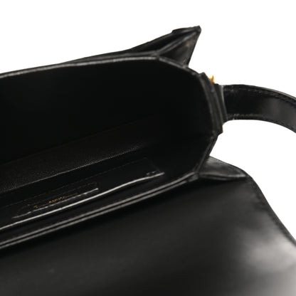 Saint Laurent Suede Quilted Monogram Small Solferino Satchel Black 5 of 9