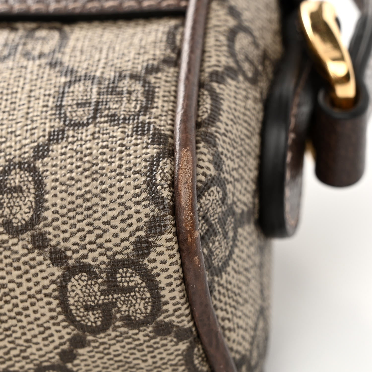 Gucci GG Supreme Monogram Web Mini Ophidia Shoulder Bag Brown 10 of 11
