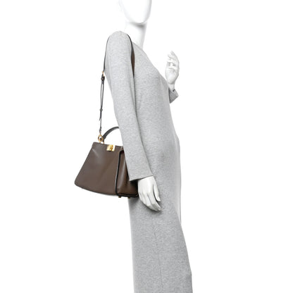Fendi Vitello Tahiti Burro Bi-Color Medium Peekaboo Iconic Essentially Satchel Maya Camelia Confetto 2 of 10