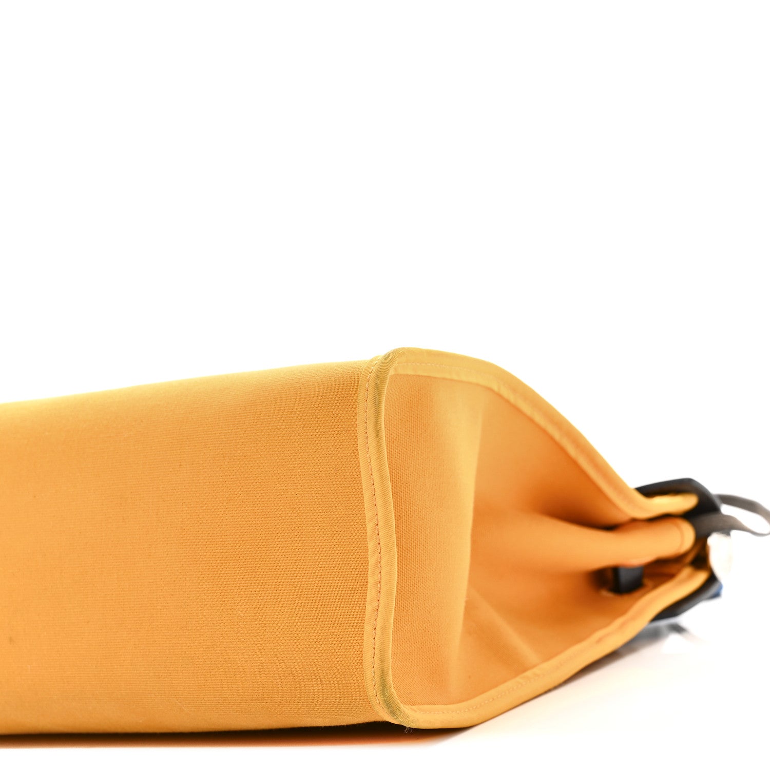 Hermes Vache Hunter Toile Herbag Zip 31 PM Jaune D'Or Bleu Izmir 11 of 11