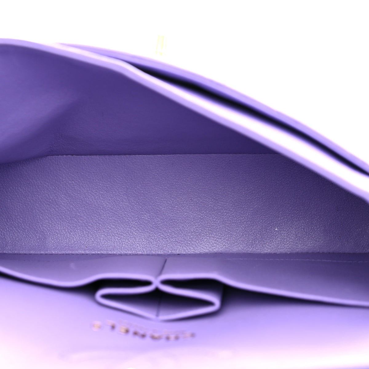 Caviar Quilted Small Double Flap Purple